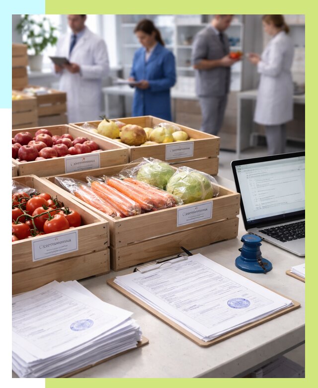 Сертификация овощей и фруктов в Люберцах от 8943 р. | Алешин-Люб