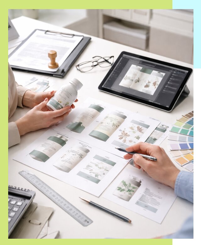 Профессиональная разработка дизайна и текста этикетки продукции в Люберцах