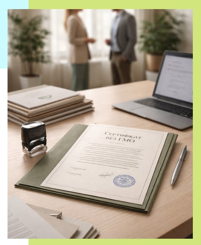 Сертификат без ГМО в Люберцах от 7891 р. оформить срочно Алешин-Люб