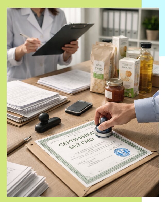 Получение сертификата Без ГМО для продукции в Люберцах